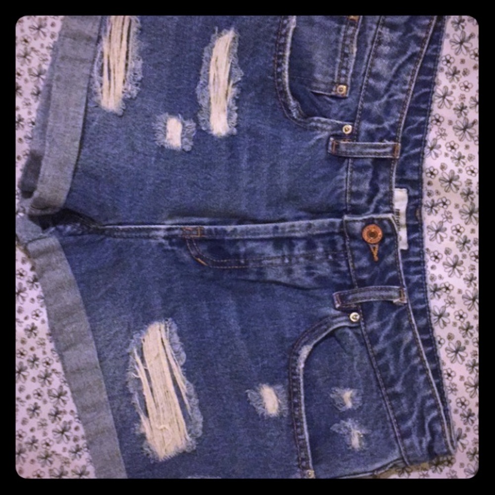 High Waisted Ripped Shorts